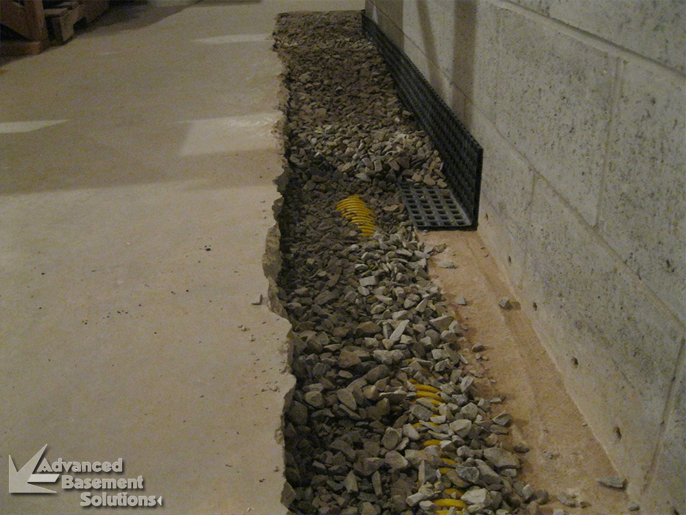 French Drains Advanced Basement Solutions