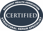 Basement Health Association Certified Structural Repair Specialist logo