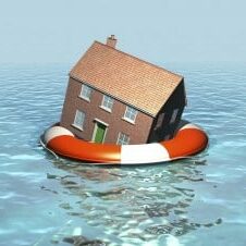 sinking house