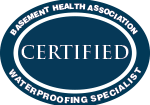 Basement Health Association Certified Waterproofing Specialist logo